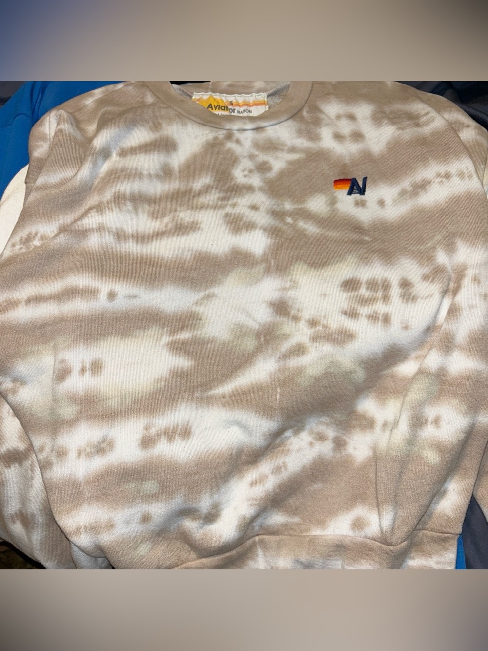 Aviator Nation Tye Dyed Crew Neck Sweatshirts Small